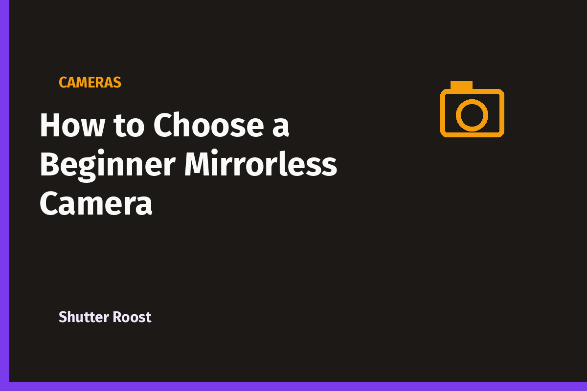 How to Choose a Beginner Mirrorless Camera